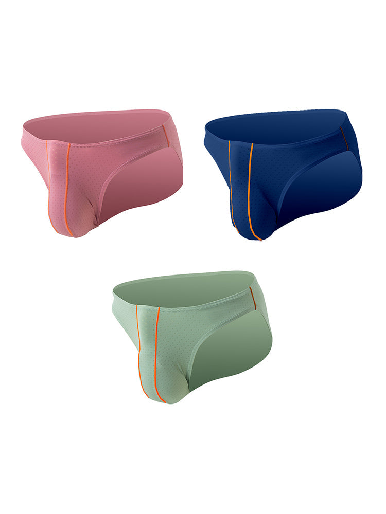 3 Pack Men's Breathable Mesh Sexy Low-Rise Supportive Pouch Bikini | dmunderwear detail image 14