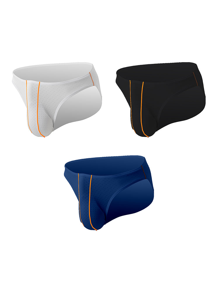 3 Pack Men's Breathable Mesh Sexy Low-Rise Supportive Pouch Bikini | dmunderwear detail image 18