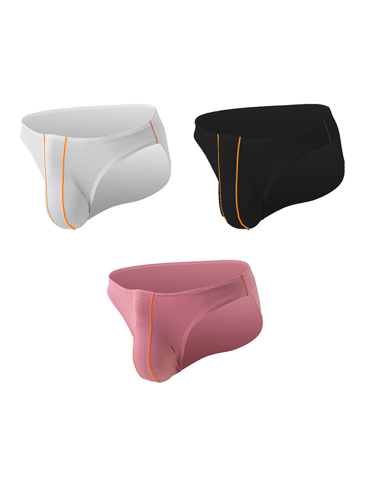 3 Pack Men's Breathable Mesh Sexy Low-Rise Supportive Pouch Bikini | dmunderwear detail image 2