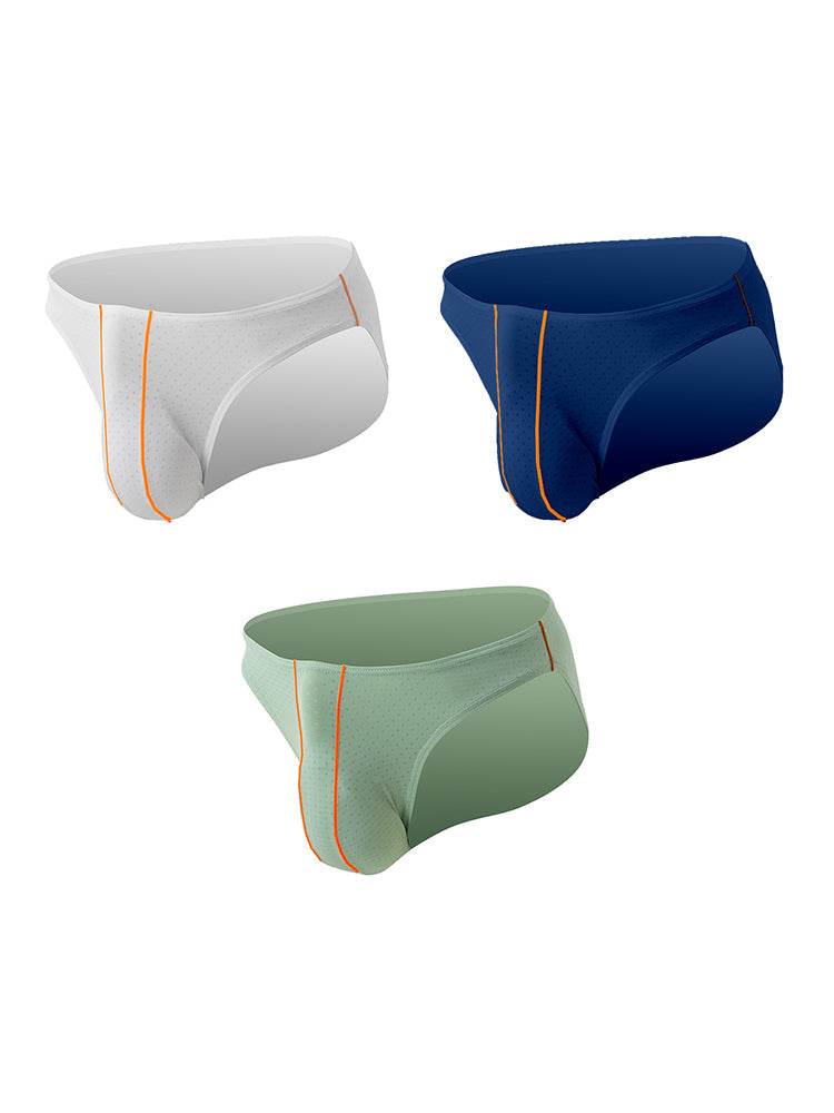 3 Pack Men's Breathable Mesh Sexy Low-Rise Supportive Pouch Bikini | dmunderwear detail image 8