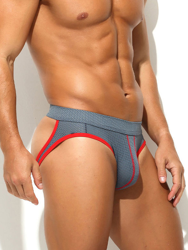 3 Pack Men's Breathable Mesh Sexy Moisture-Wicking 3D Cutting Jockstrap | dmunderwear detail image 10