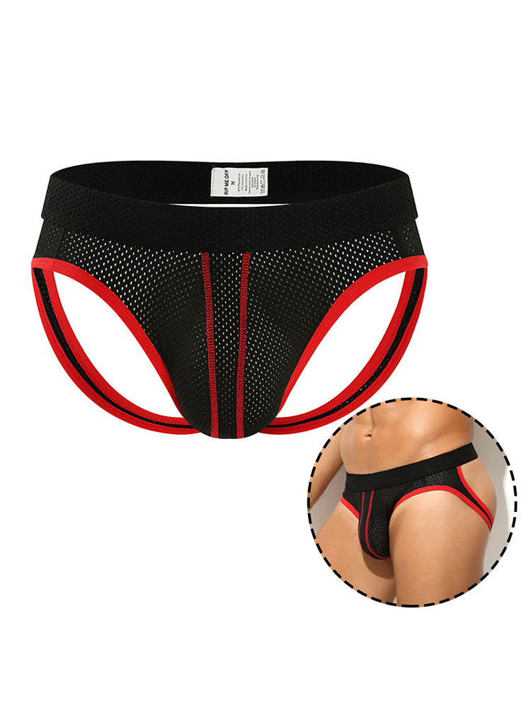 3 Pack Men's Breathable Mesh Sexy Moisture-Wicking 3D Cutting Jockstrap | dmunderwear detail image 13
