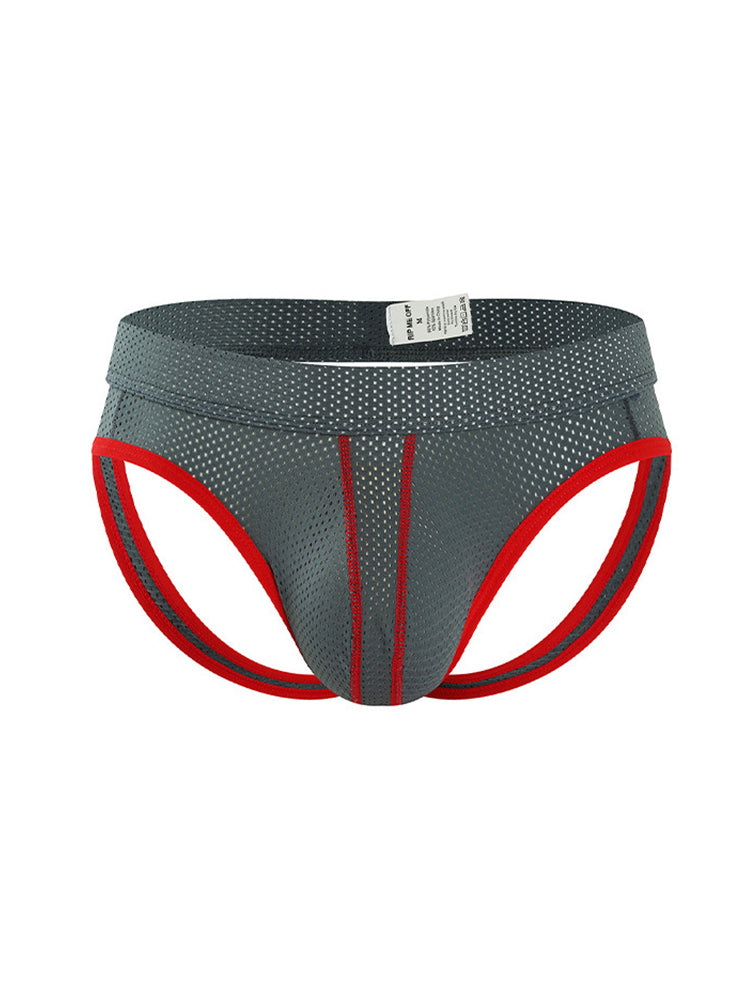 3 Pack Men's Breathable Mesh Sexy Moisture-Wicking 3D Cutting Jockstrap | dmunderwear detail image 18