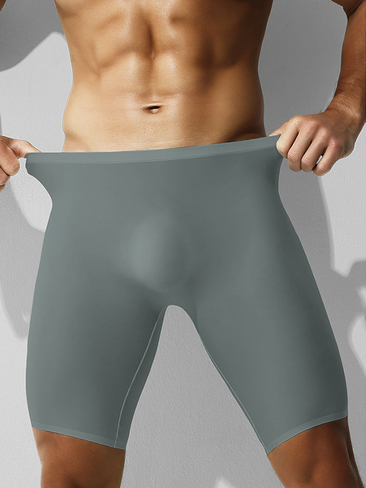 3 Pack Men's Breathable Seamless Mid-Length Boxer Briefs | dmunderwear detail image 15