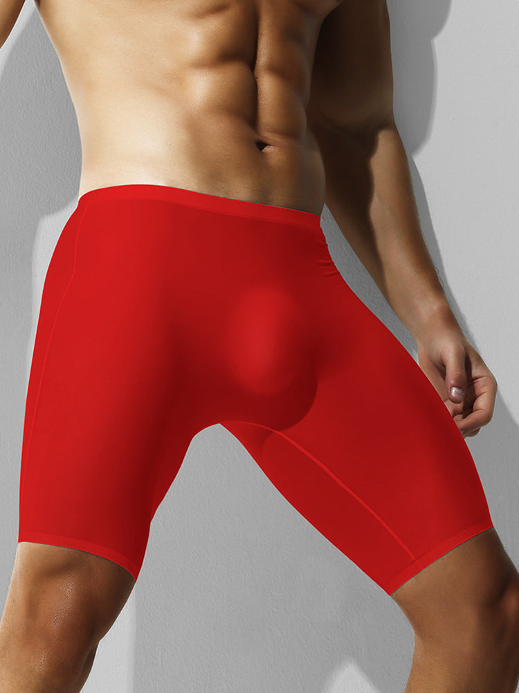 3 Pack Men's Breathable Seamless Mid-Length Boxer Briefs | dmunderwear detail image 16