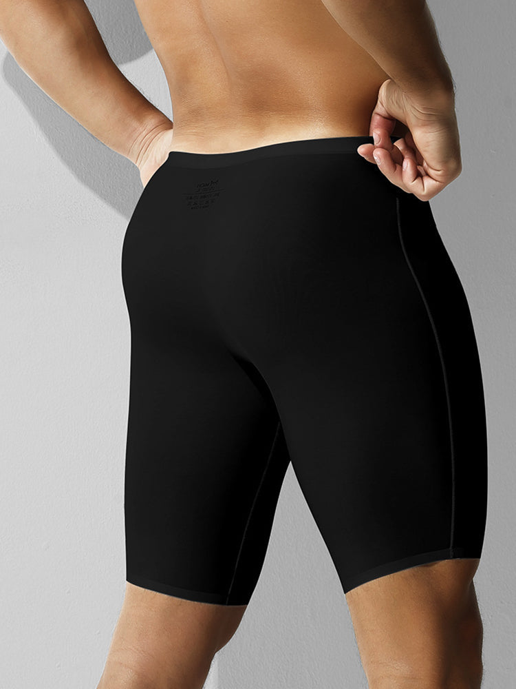 3 Pack Men's Breathable Seamless Mid-Length Boxer Briefs | dmunderwear detail image 18