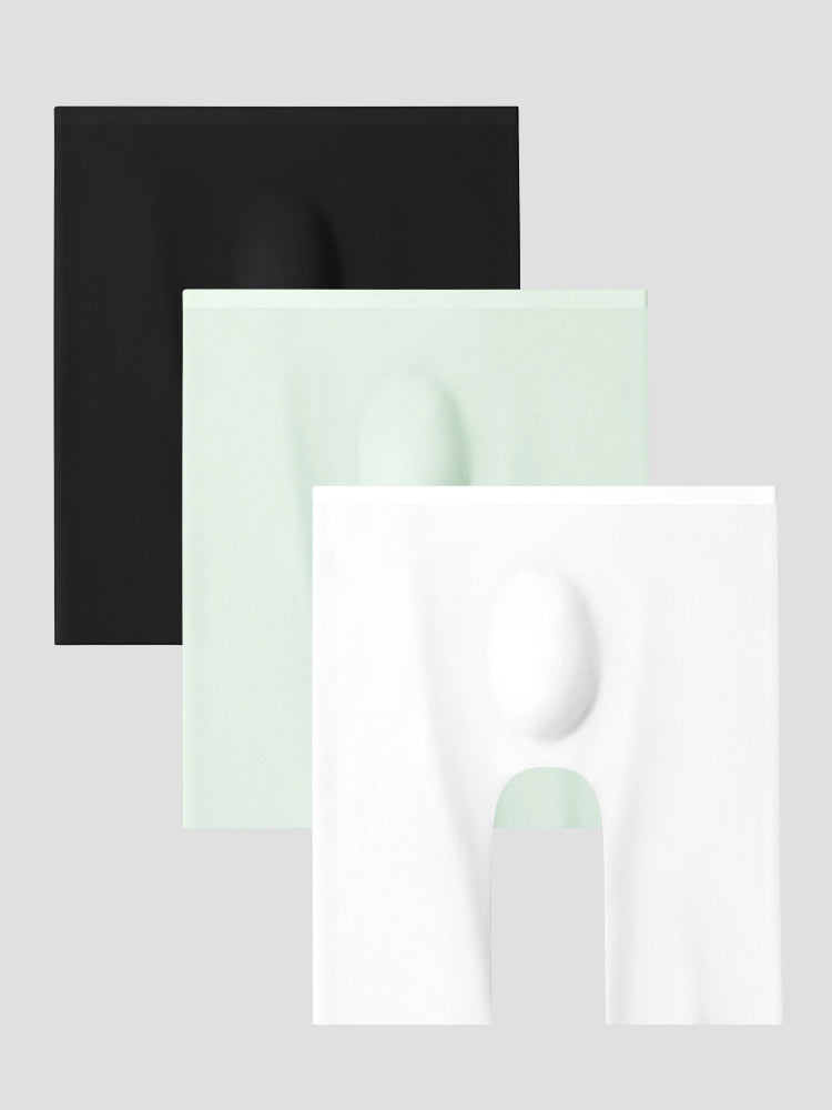 3 Pack Men's Breathable Seamless Mid-Length Boxer Briefs | dmunderwear detail image 2