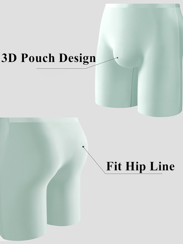 3 Pack Men's Breathable Seamless Mid-Length Boxer Briefs | dmunderwear detail image 7