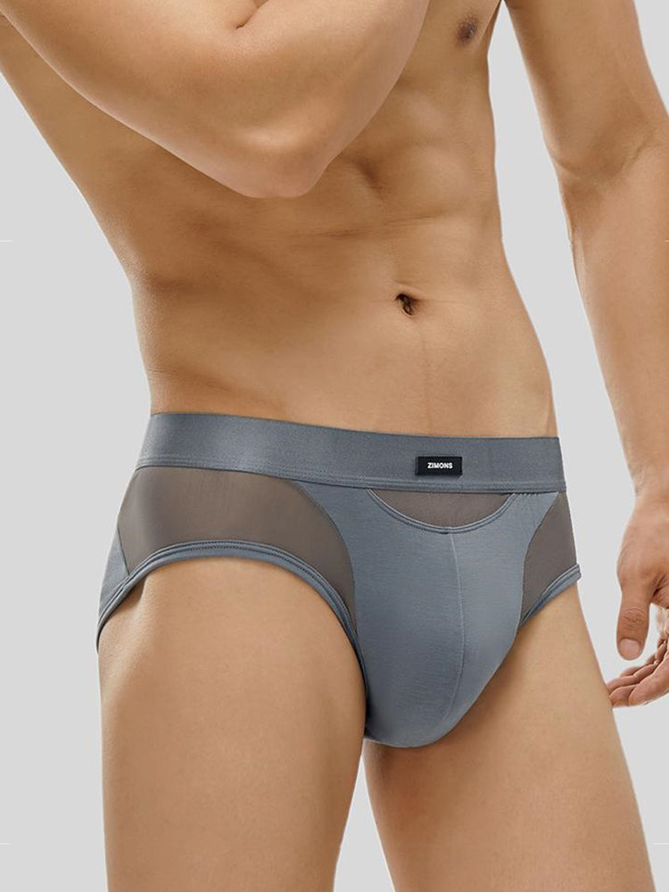 3 Pack Men's Breathable Sexy Lightweight Mesh Panels High-Rise Briefs | dmunderwear detail image 10