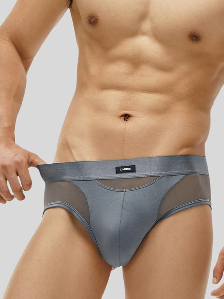 3 Pack Men's Breathable Sexy Lightweight Mesh Panels High-Rise Briefs | dmunderwear detail image 12