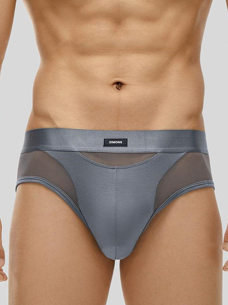 3 Pack Men's Breathable Sexy Lightweight Mesh Panels High-Rise Briefs | dmunderwear detail image 15