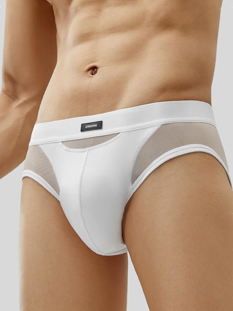 3 Pack Men's Breathable Sexy Lightweight Mesh Panels High-Rise Briefs | dmunderwear detail image 16