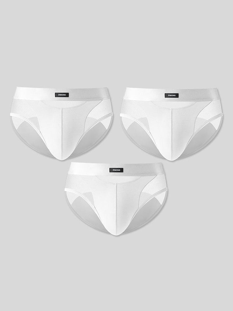 3 Pack Men's Breathable Sexy Lightweight Mesh Panels High-Rise Briefs | dmunderwear detail image 19