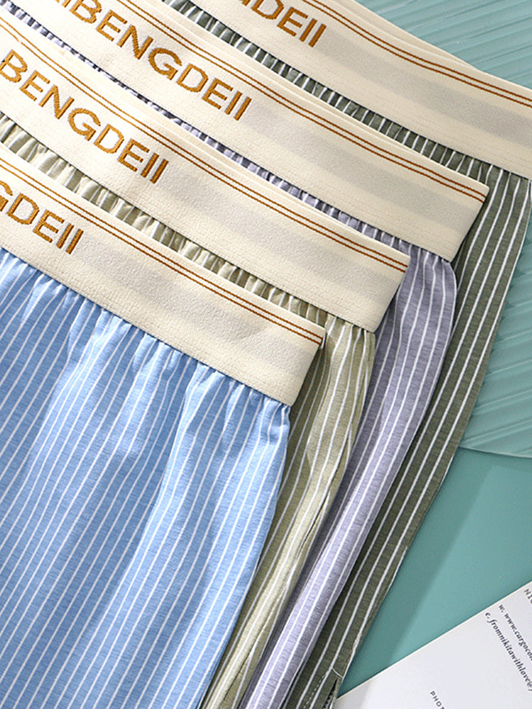 3 Pack Men's Breathable Soft Cotton Loose Fit Tagless & Seamless Boxer Shorts | dmunderwear detail image 5