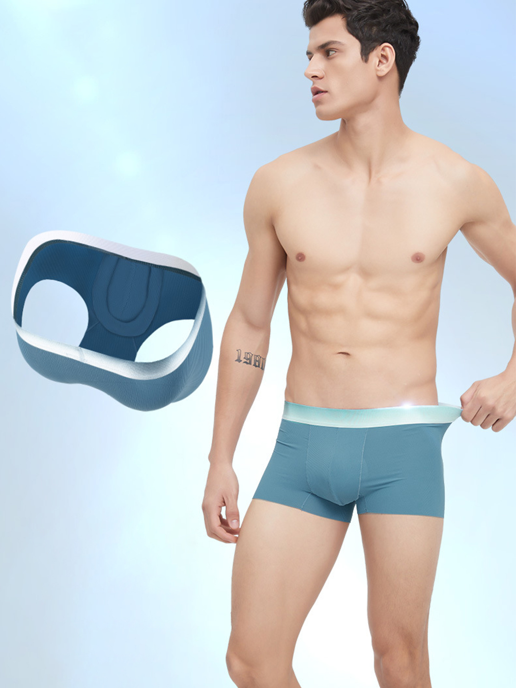 3 Pack Men's Breathable Threaded Fabric Ball Pouch Trunks | dmunderwear