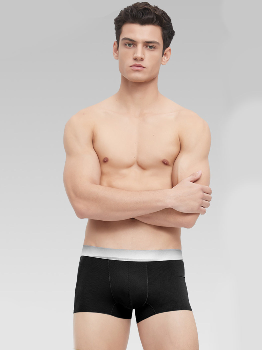 3 Pack Men's Breathable Threaded Fabric Ball Pouch Trunks | dmunderwear detail image 12