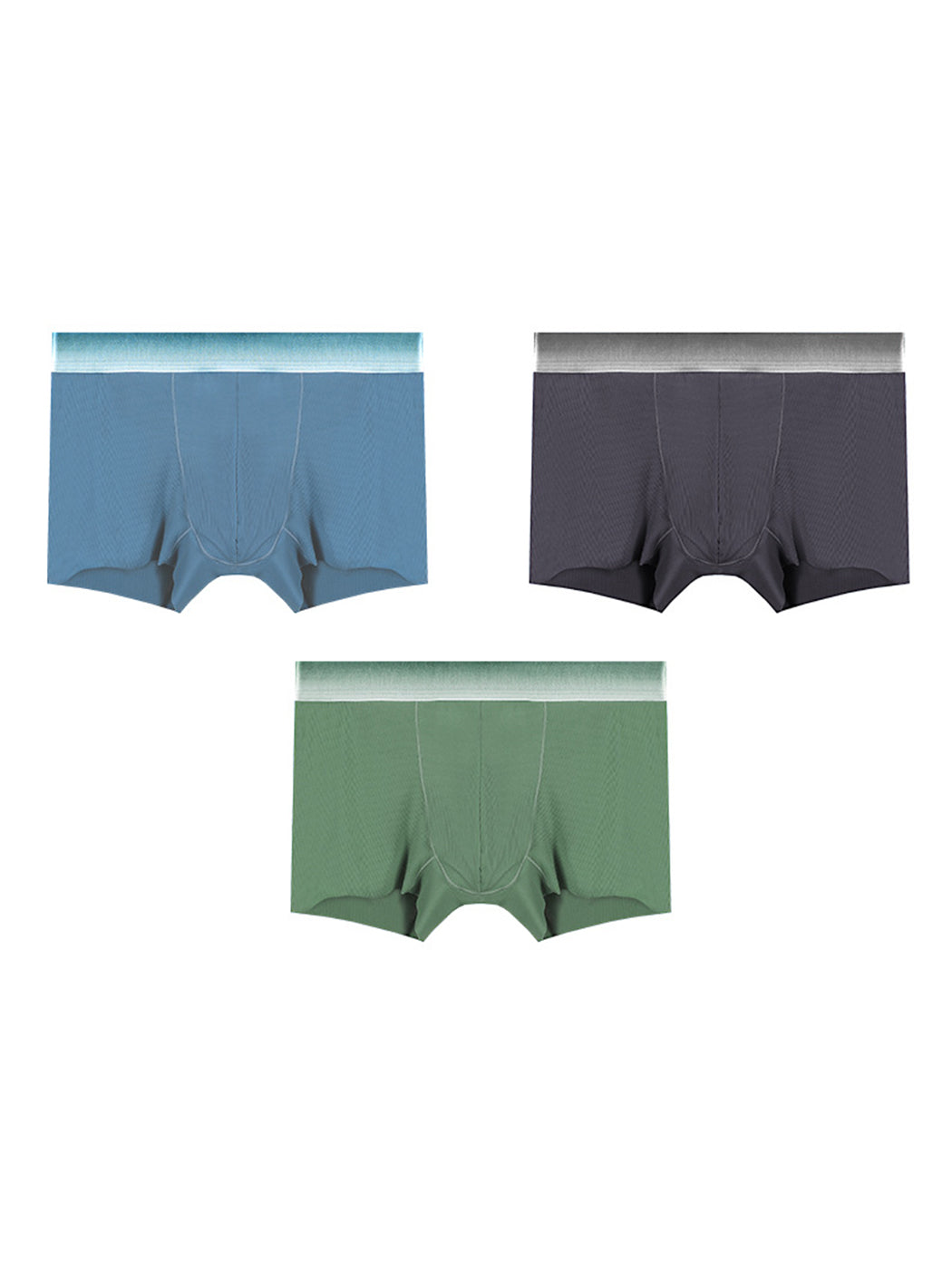 3 Pack Men's Breathable Threaded Fabric Ball Pouch Trunks | dmunderwear detail image 2