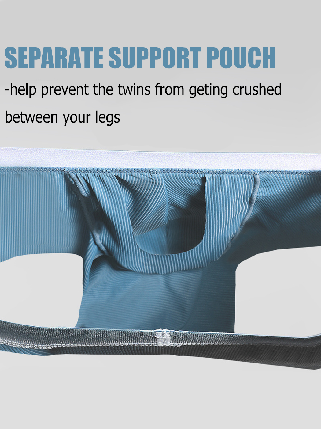 3 Pack Men's Breathable Threaded Fabric Ball Pouch Trunks | dmunderwear detail image 4