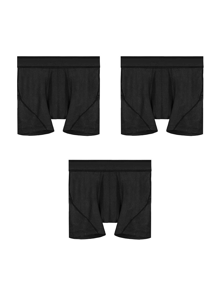 3 Pack Men's Bullet Pouch Sport Running & Chafe Protection Breathable Boxers Briefs | dmunderwear detail image 10