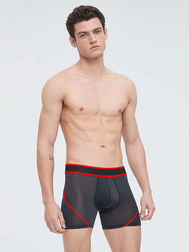 3 Pack Men's Bullet Pouch Sport Running & Chafe Protection Breathable Boxers Briefs | dmunderwear detail image 12
