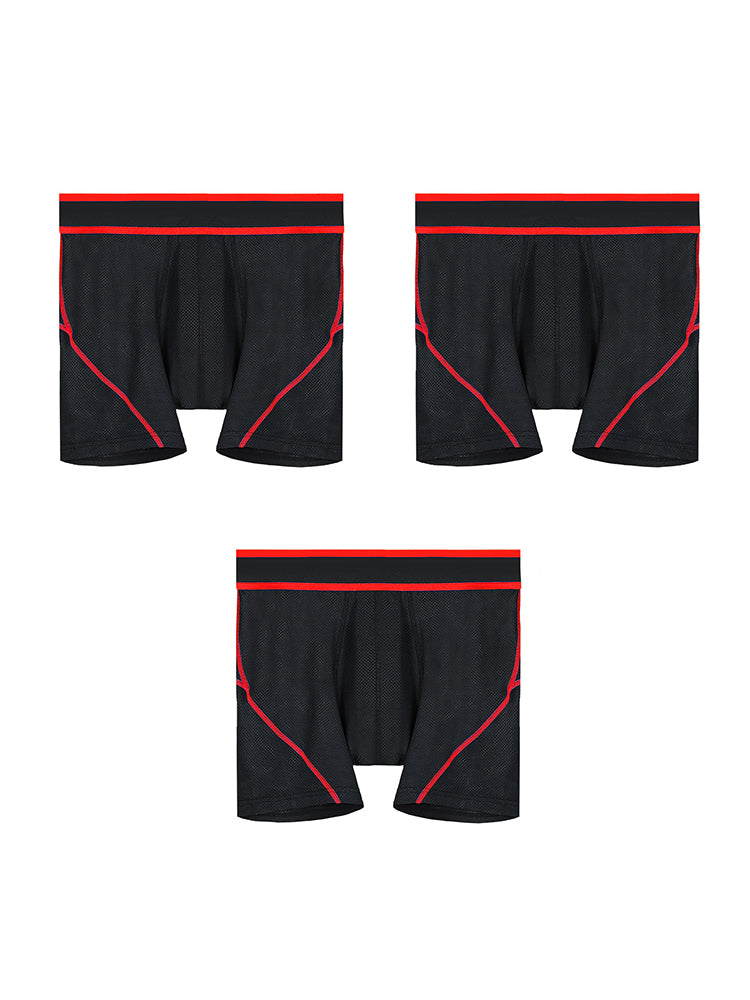 3 Pack Men's Bullet Pouch Sport Running & Chafe Protection Breathable Boxers Briefs | dmunderwear detail image 18