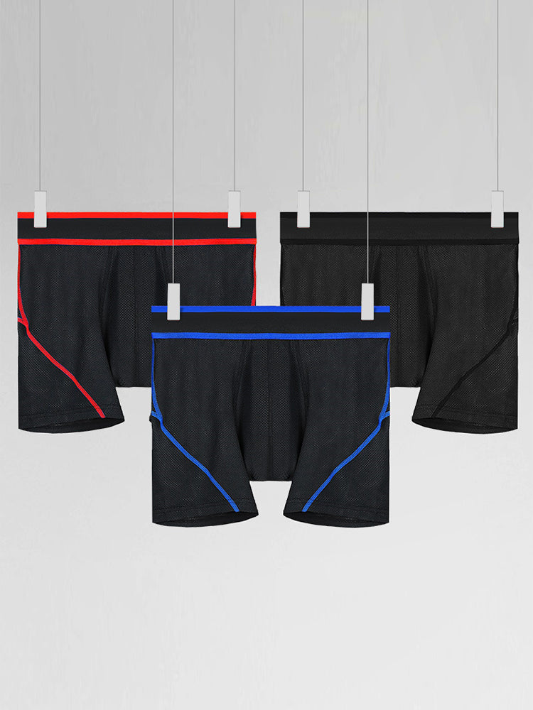 3 Pack Men's Bullet Pouch Sport Running & Chafe Protection Breathable Boxers Briefs | dmunderwear detail image 19
