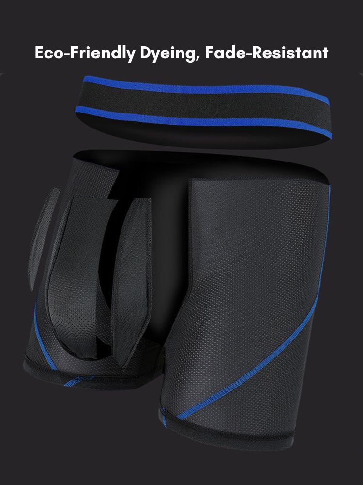 3 Pack Men's Bullet Pouch Sport Running & Chafe Protection Breathable Boxers Briefs | dmunderwear detail image 3
