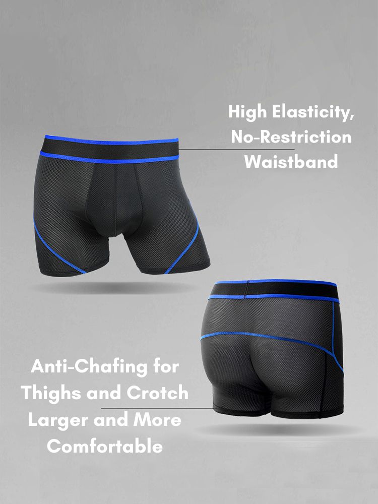3 Pack Men's Bullet Pouch Sport Running & Chafe Protection Breathable Boxers Briefs | dmunderwear detail image 6