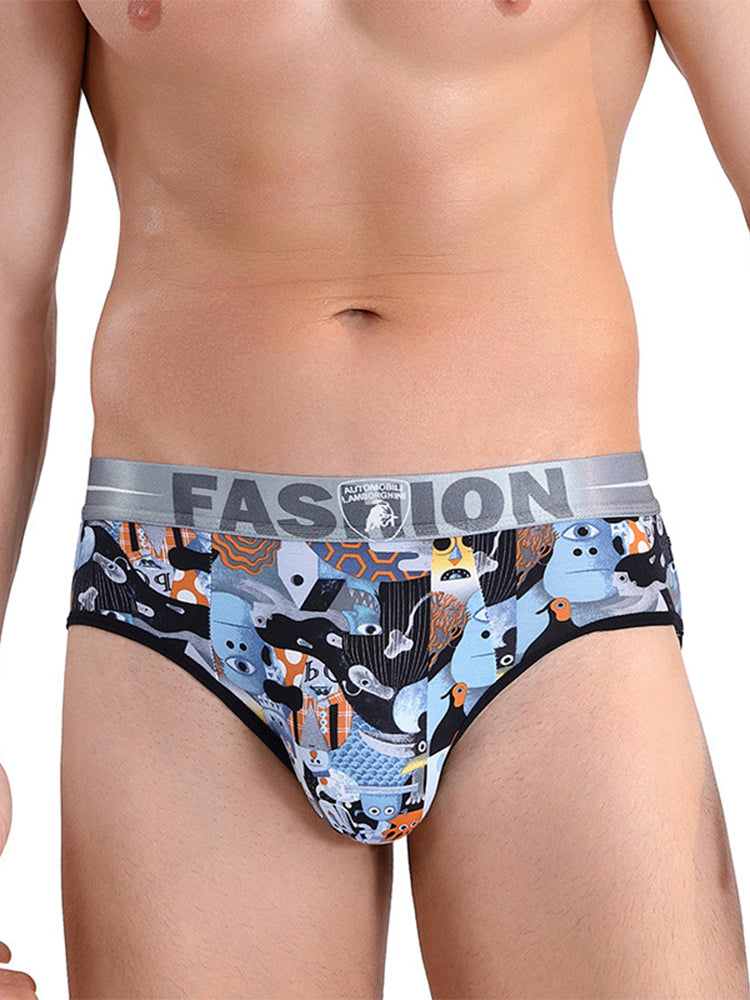 3 Pack Men's Cartoon Modal Printed Briefs And Trunks | dmunderwear detail image 13