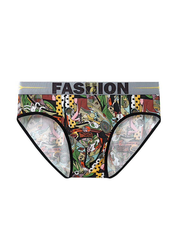 3 Pack Men's Cartoon Modal Printed Briefs And Trunks | dmunderwear detail image 20