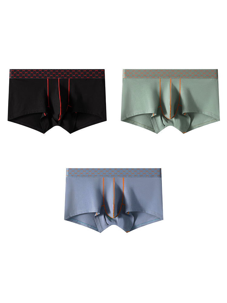 3 Pack Men's Casual Fitness Cotton Trunks | dmunderwear detail image 14