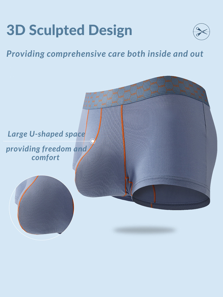 3 Pack Men's Casual Fitness Cotton Trunks | dmunderwear detail image 3