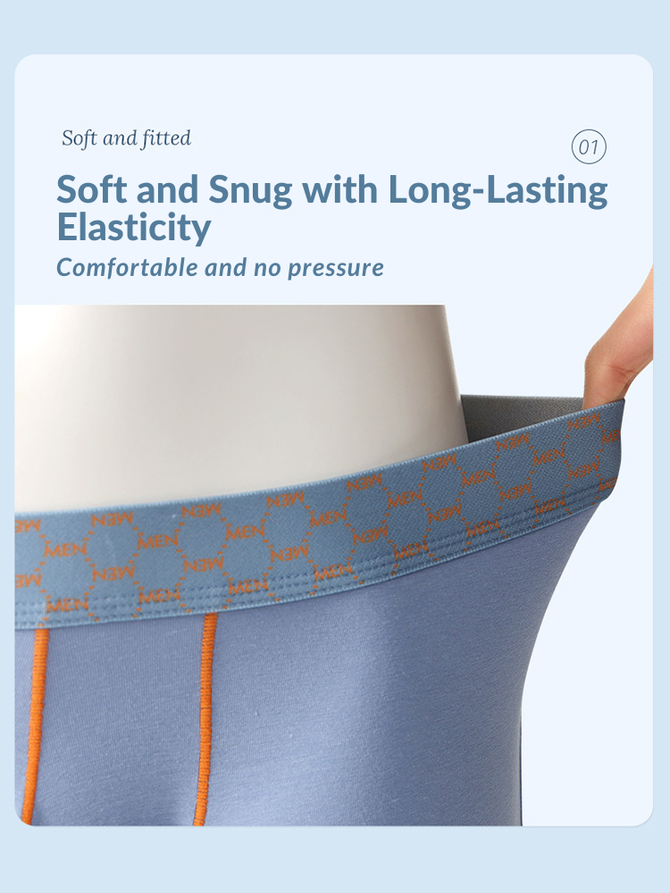 3 Pack Men's Casual Fitness Cotton Trunks | dmunderwear detail image 6