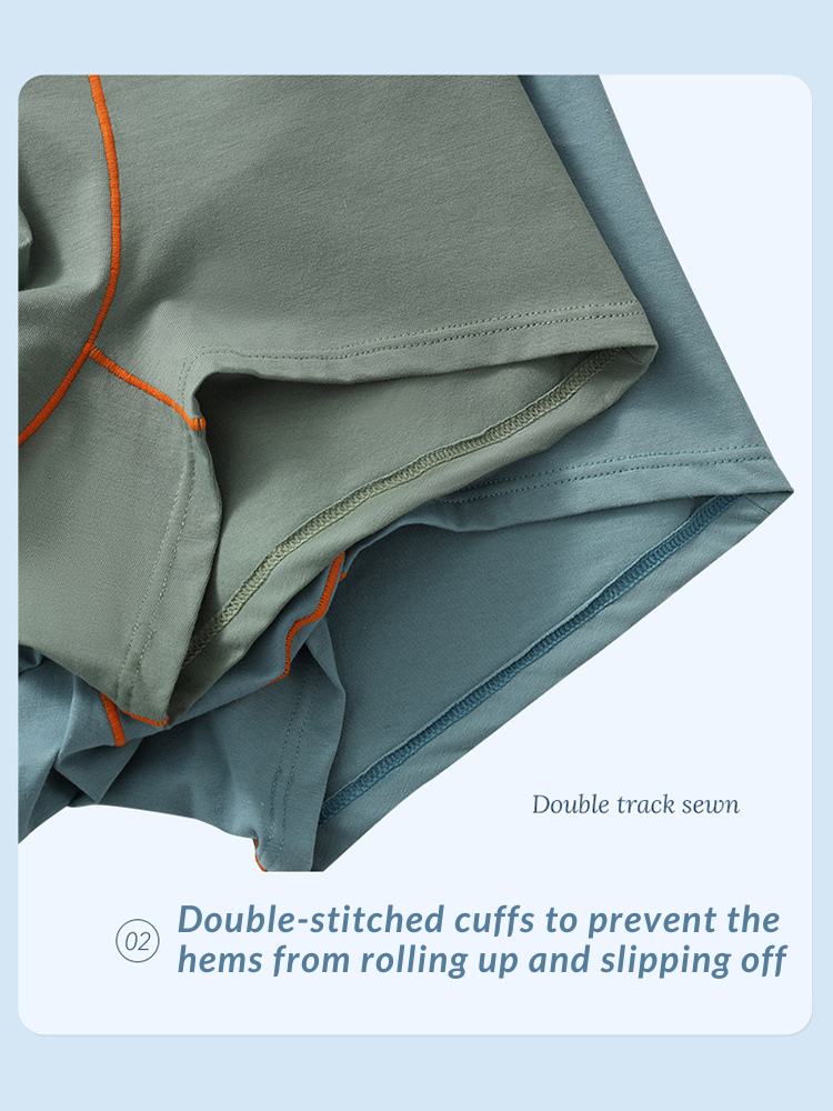3 Pack Men's Casual Fitness Cotton Trunks | dmunderwear detail image 7
