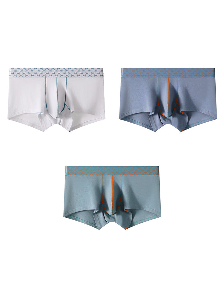 3 Pack Men's Casual Fitness Cotton Trunks | dmunderwear detail image 8