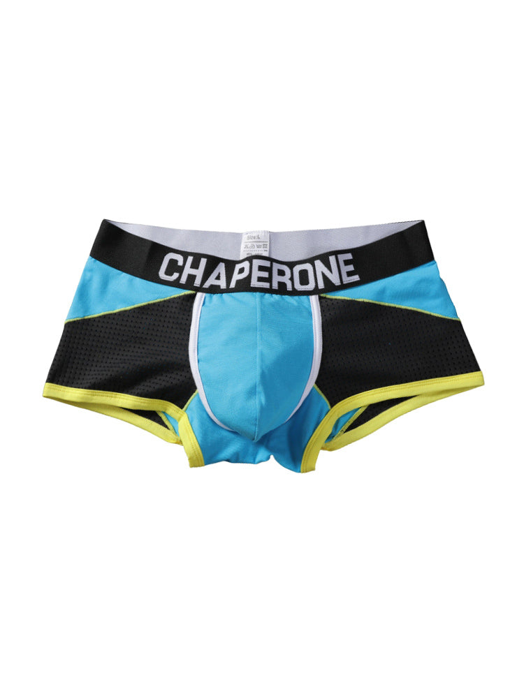 3 Pack Men's Color Block Cotton-Mesh Breathable & Trendy Trunks | dmunderwear detail image 16
