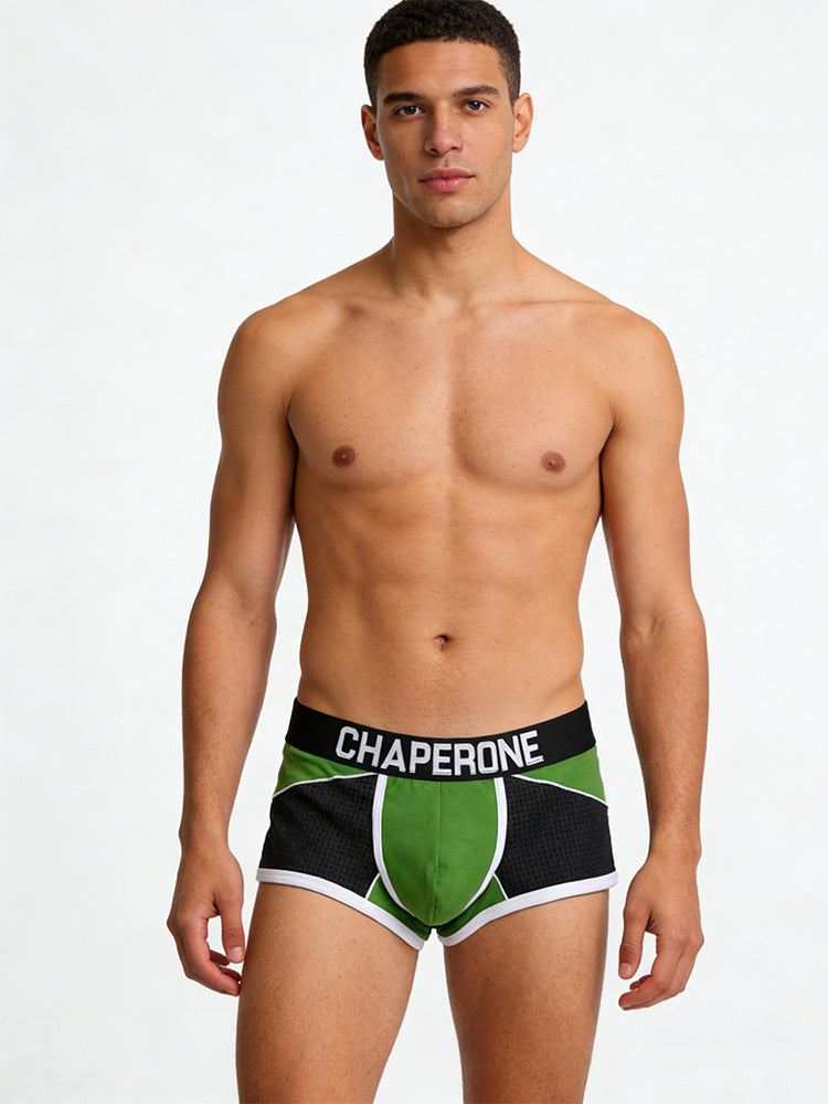 3 Pack Men's Color Block Cotton-Mesh Breathable & Trendy Trunks | dmunderwear detail image 3