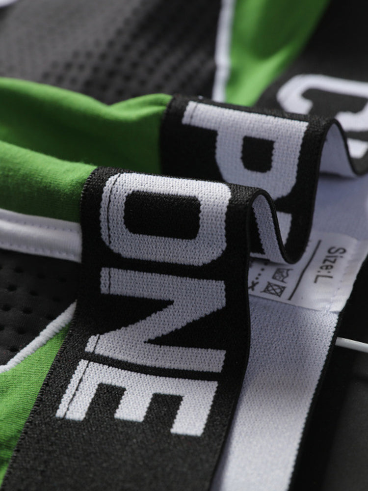 3 Pack Men's Color Block Cotton-Mesh Breathable & Trendy Trunks | dmunderwear detail image 5
