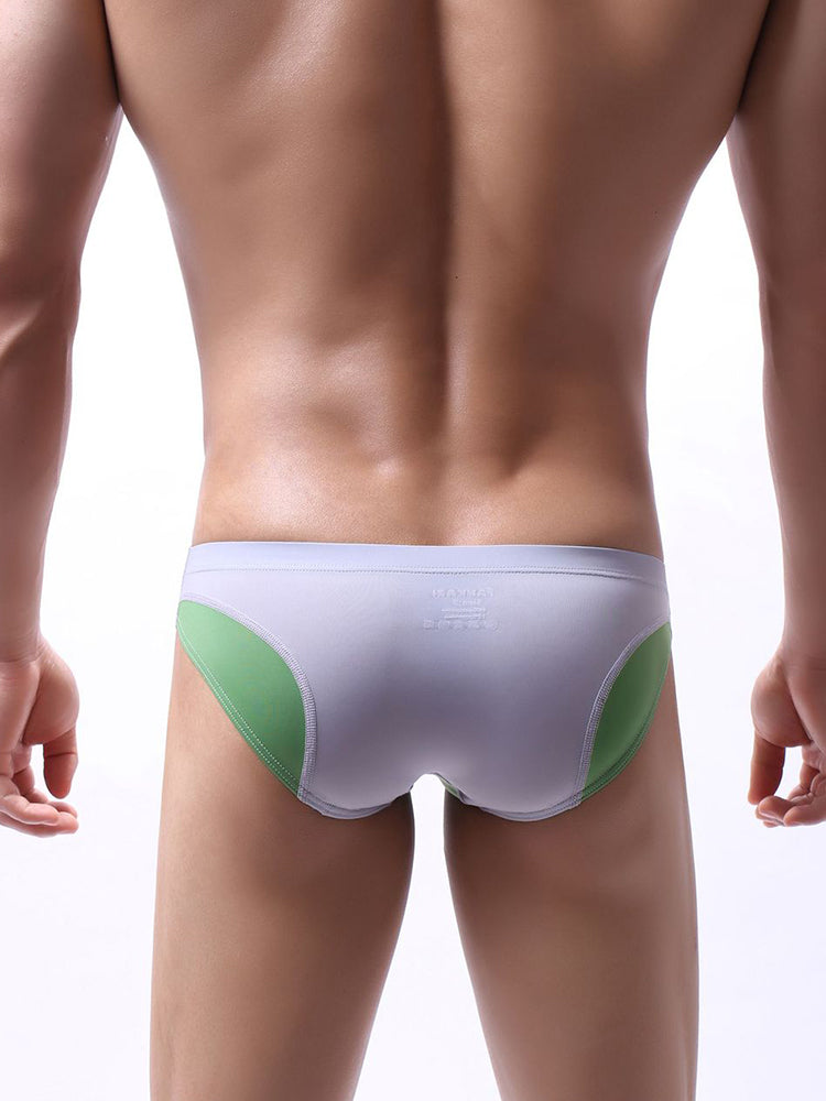 3 Pack Men's Color Block Low-Rise U-Pouch High-Stretch & Comfortable Briefs | dmunderwear detail image 19