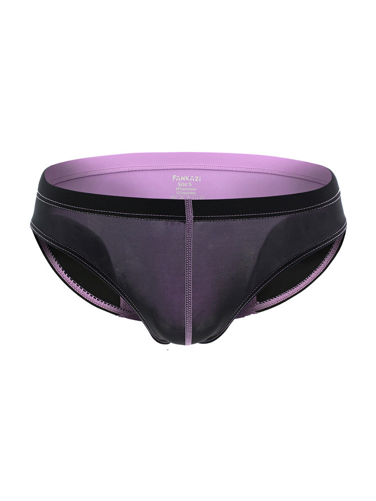 3 Pack Men's Color Block Low-Rise U-Pouch High-Stretch & Comfortable Briefs | dmunderwear detail image 20