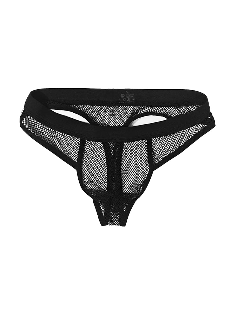 3 Pack Men's Comfort Mesh Cooling Sheer Sexy Stretch Fabric Thongs | dmunderwear