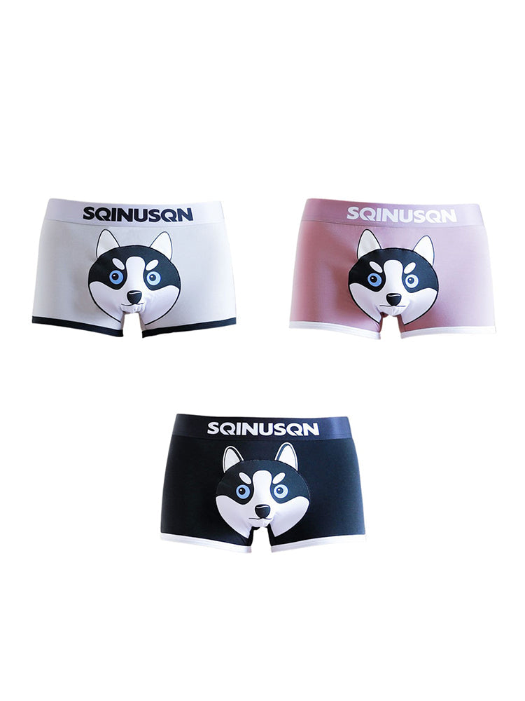 3 Pack Men's Comfortable Cotton Printed Mid-Rise Anti-Chafing Trunks | dmunderwear detail image 16