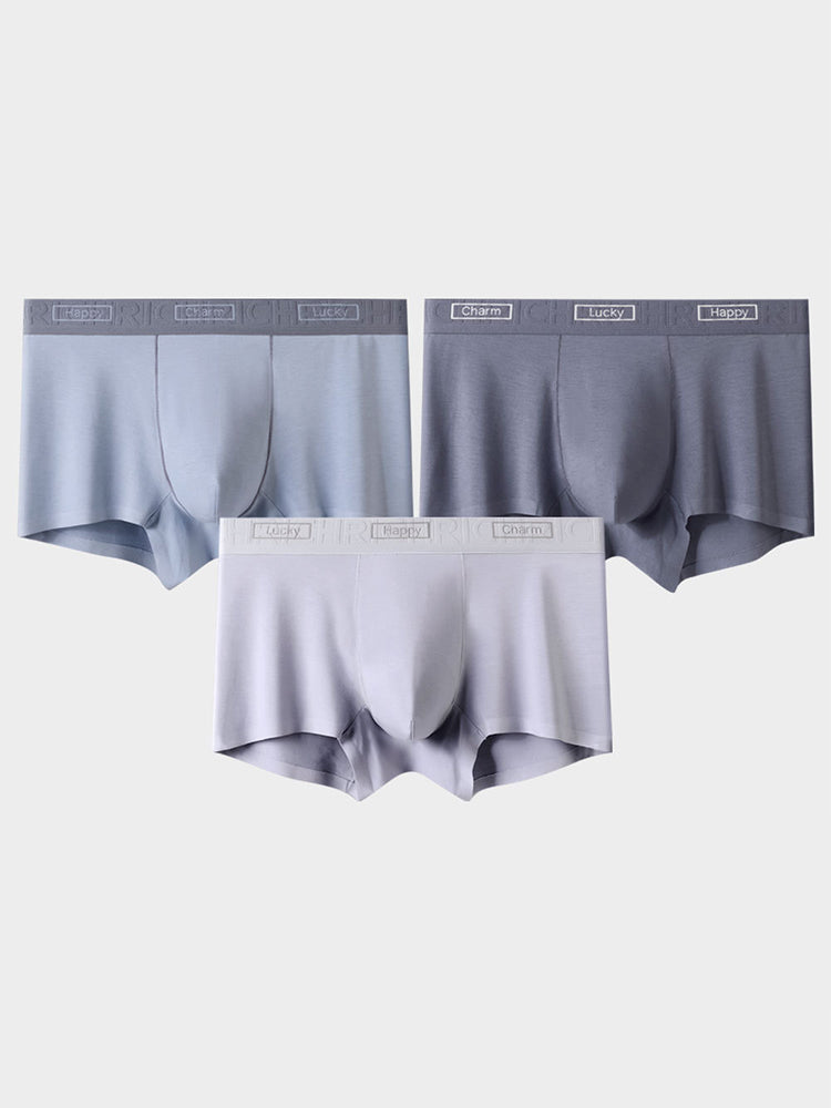 3 Pack Men's Comfy Waistband Anti-Chafing Supportive Pouch Trunks | dmunderwear detail image 17