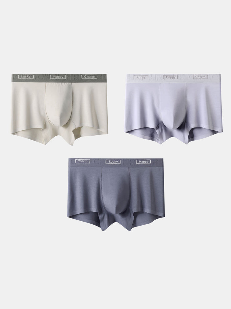3 Pack Men's Comfy Waistband Anti-Chafing Supportive Pouch Trunks | dmunderwear detail image 20