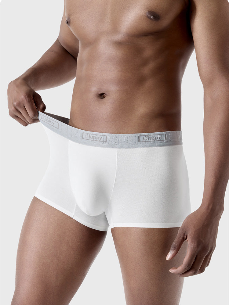 3 Pack Men's Comfy Waistband Anti-Chafing Supportive Pouch Trunks | dmunderwear detail image 3