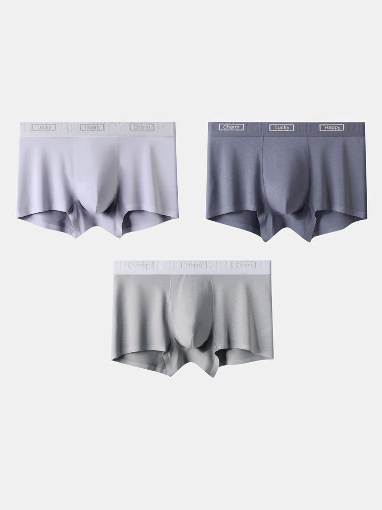 3 Pack Men's Comfy Waistband Anti-Chafing Supportive Pouch Trunks | dmunderwear detail image 8