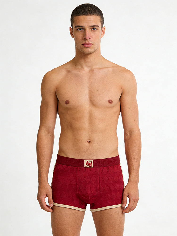 3 Pack Men's Comfy Waistband Mid-Rise Day-Long Comfort Breathable Trunks | dmunderwear
