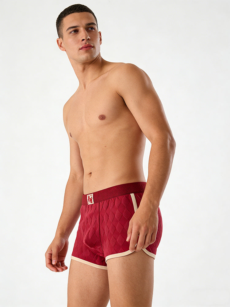 3 Pack Men's Comfy Waistband Mid-Rise Day-Long Comfort Breathable Trunks | dmunderwear detail image 3