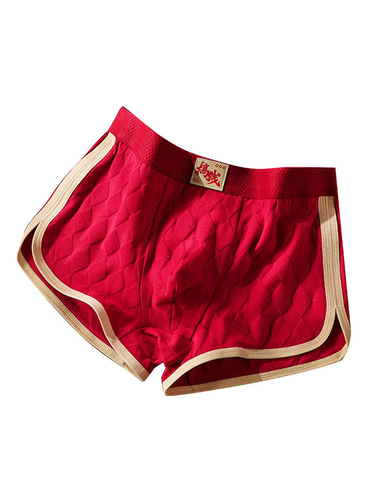 3 Pack Men's Comfy Waistband Mid-Rise Day-Long Comfort Breathable Trunks | dmunderwear detail image 5