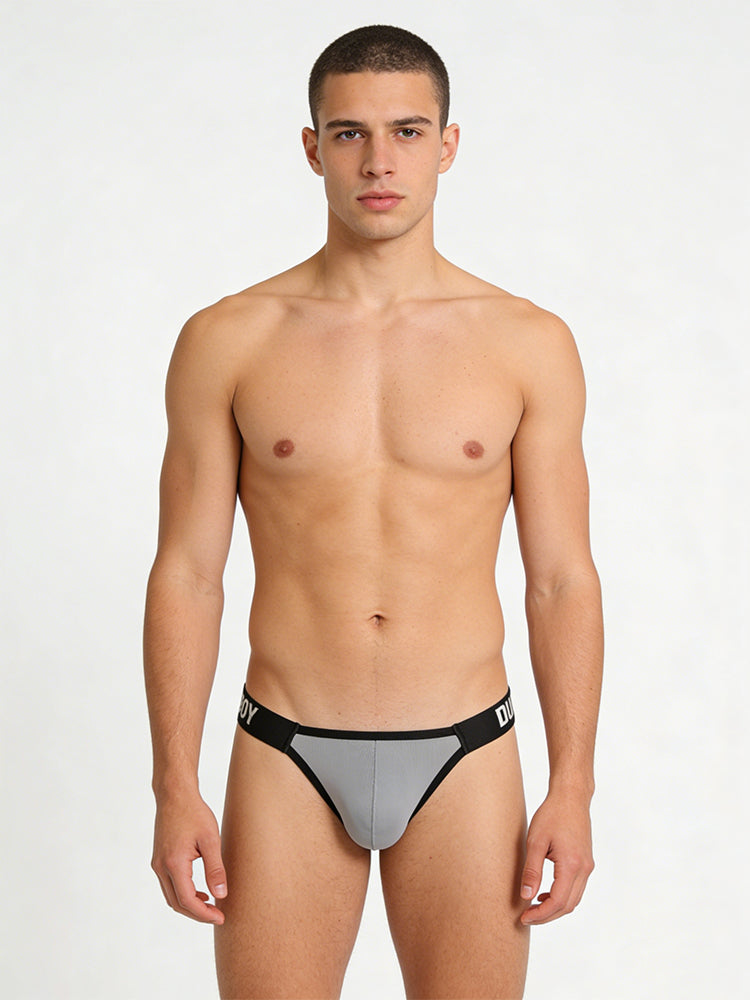3 Pack Men's Comfy Wide Waistband Breathable Durable Stretch Thongs | dmunderwear